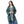 Wide_Kimono-Style_Sleeves_Mid-Length_Cardigan_-_Green_&_Black