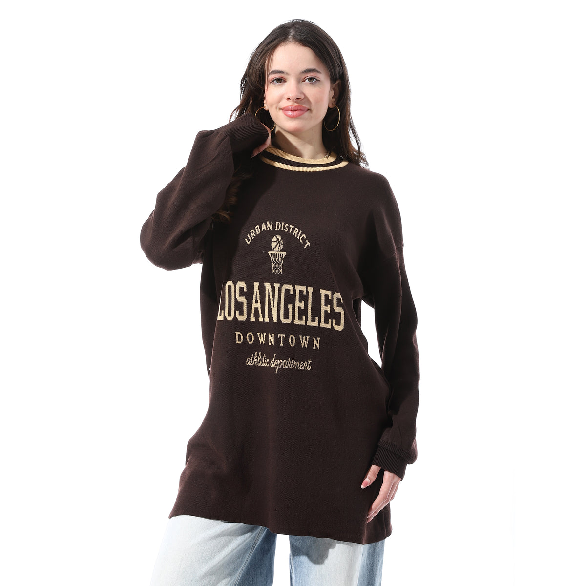 Relaxed_Fit_Knit_Round_Neck_Pullover_-_Brown