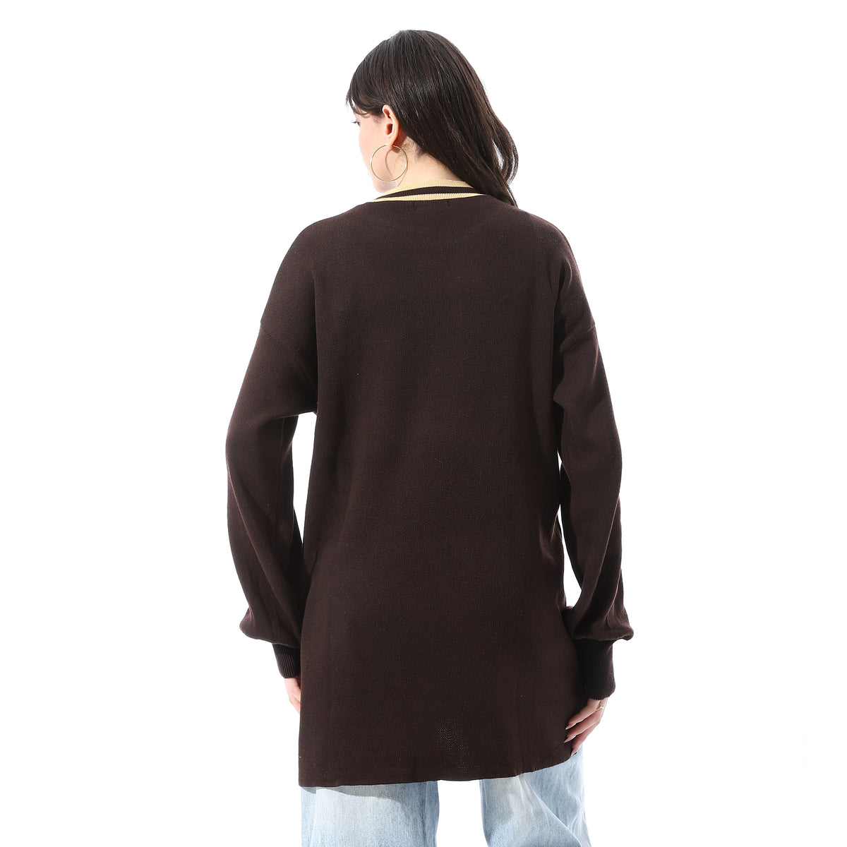 Relaxed_Fit_Knit_Round_Neck_Pullover_-_Brown