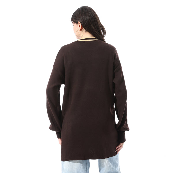 Relaxed_Fit_Knit_Round_Neck_Pullover_-_Brown