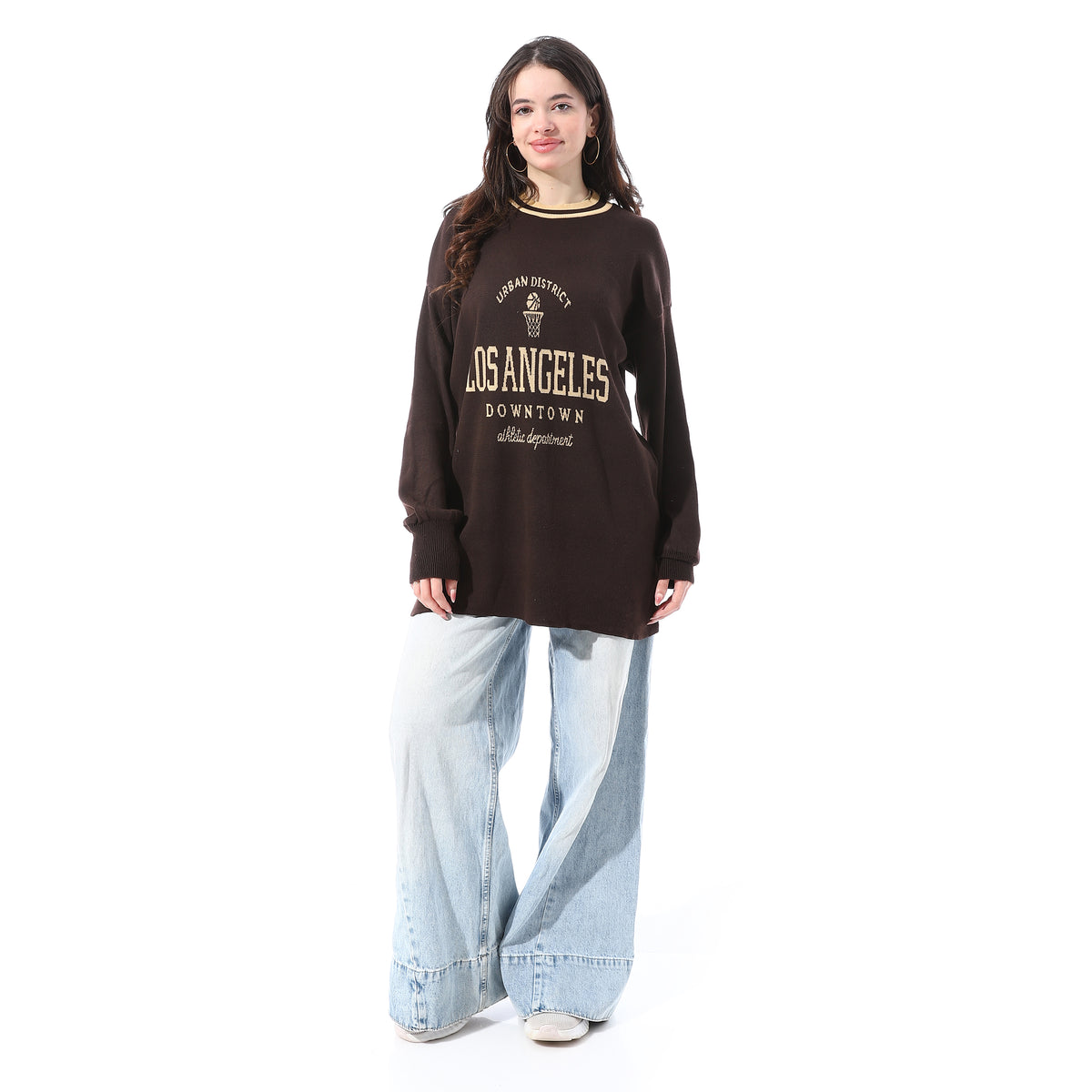 Relaxed_Fit_Knit_Round_Neck_Pullover_-_Brown