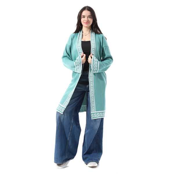Patterned_Trim_Open_Neckline_Cardigan_-_Teal_Blue