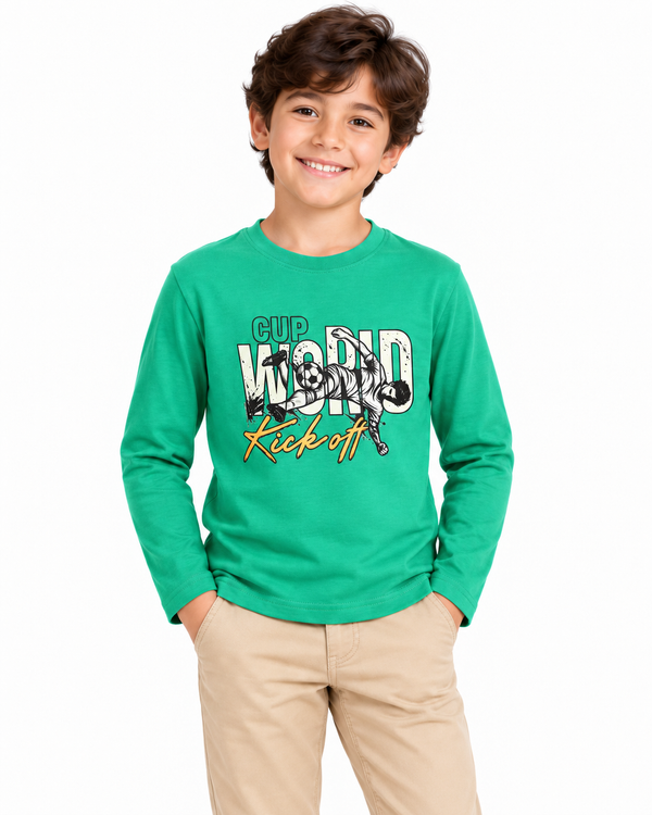 Long_Sleeves_Boys_Cotton_T-Shirt_-_Green