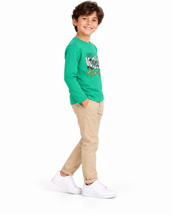 Long_Sleeves_Boys_Cotton_T-Shirt_-_Green