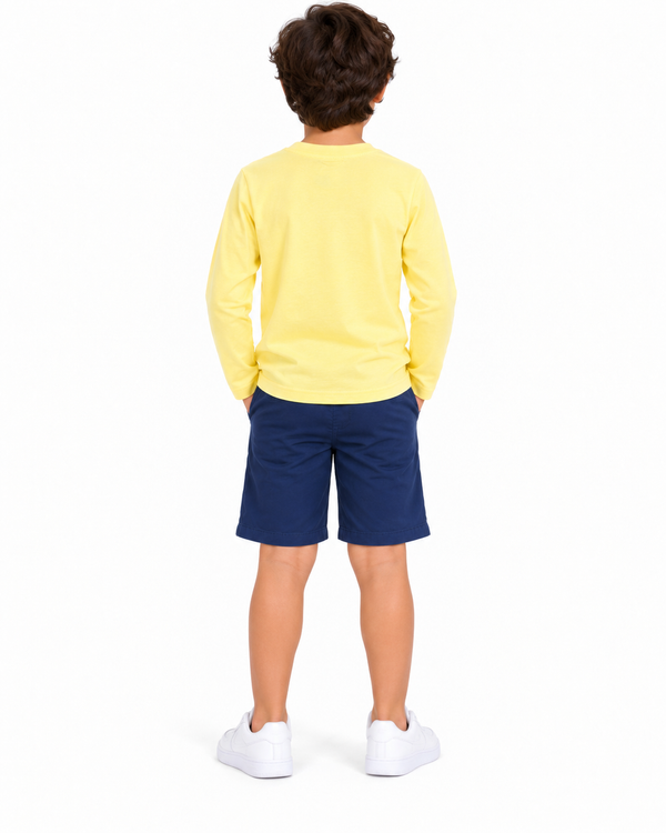 Regular Fit Cotton Boys T-Shirt - Mustard