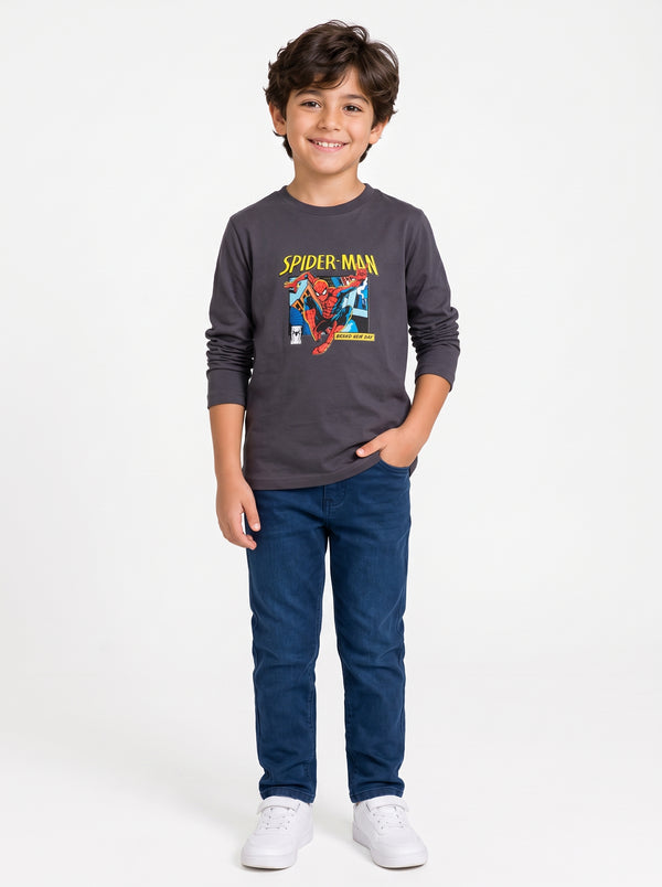 Cotton_Boys_T-Shirt_With_Chest_Print_-_Dark_Grey