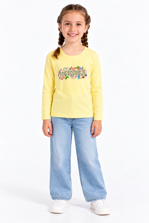 Cotton_Girls_Slip_On_T-Shirt_-_Yellow