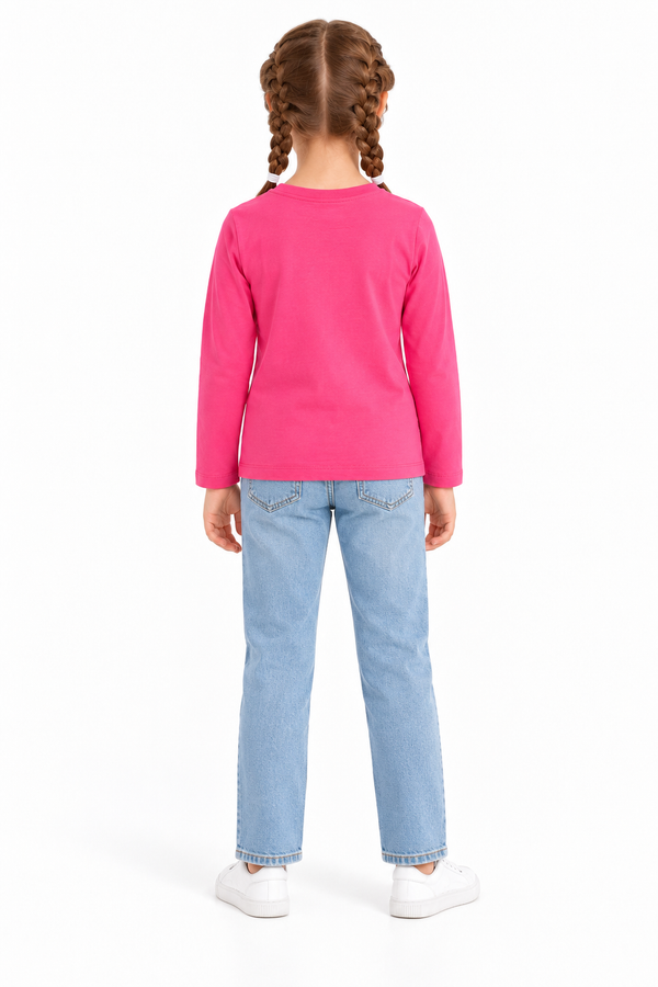 Slip_On_Regular_Fit_Girls_T-Shirt_-_Fuchsia