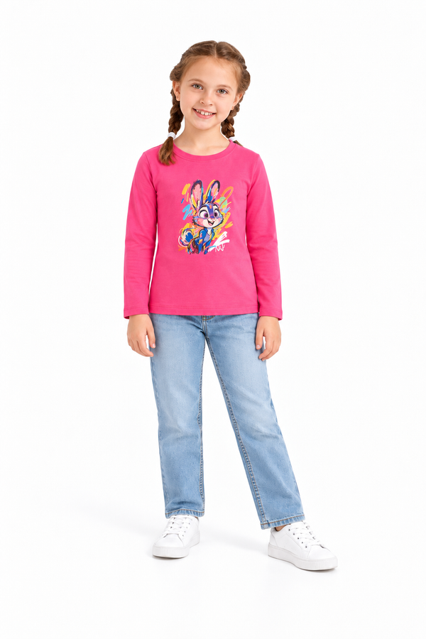 Slip_On_Regular_Fit_Girls_T-Shirt_-_Fuchsia