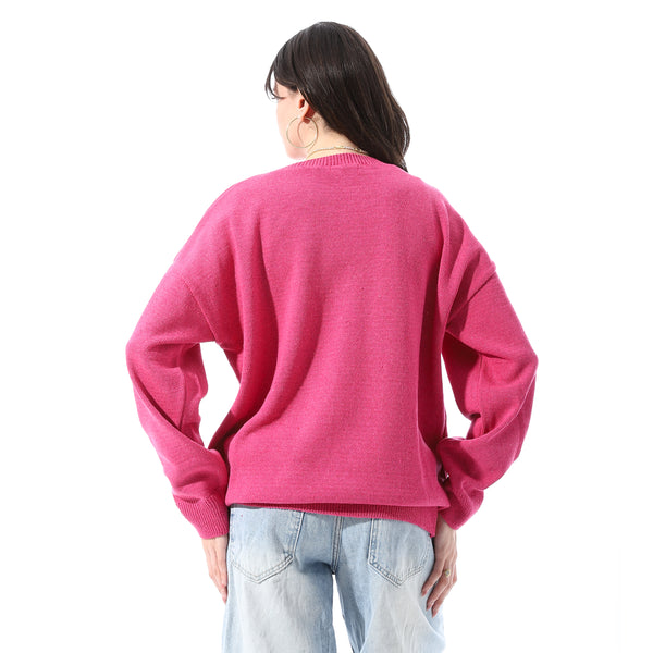 Relaxed_Fit_Long_Sleeves_Knitted_Pullover_-_Pink