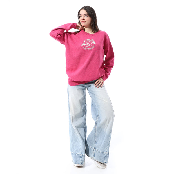 Relaxed_Fit_Long_Sleeves_Knitted_Pullover_-_Pink