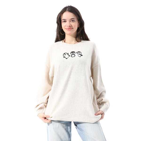 Round_Neck_Slip_On_Knit_Pullover_-_Off_White