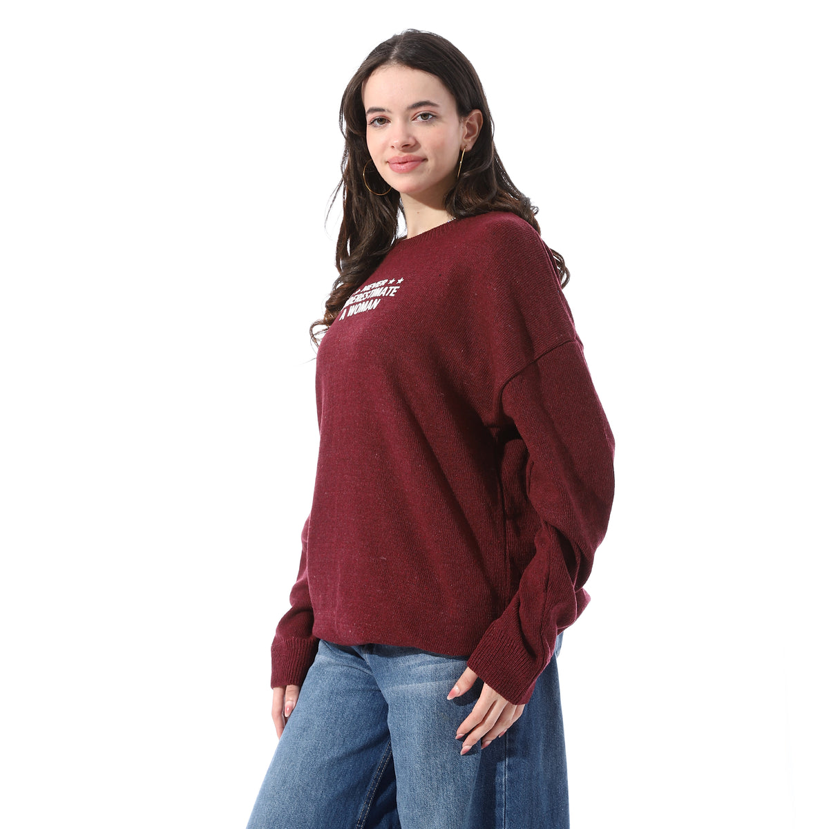 Slip_On_Pullover_With_Chest_Pattern_-_Burgundy