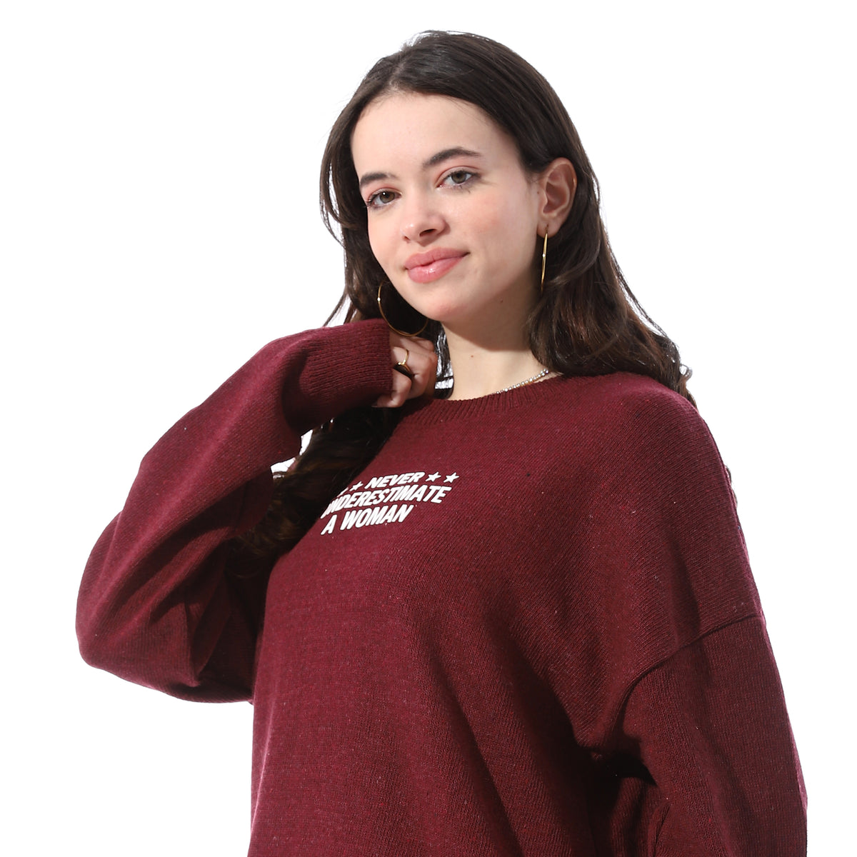 Slip_On_Pullover_With_Chest_Pattern_-_Burgundy