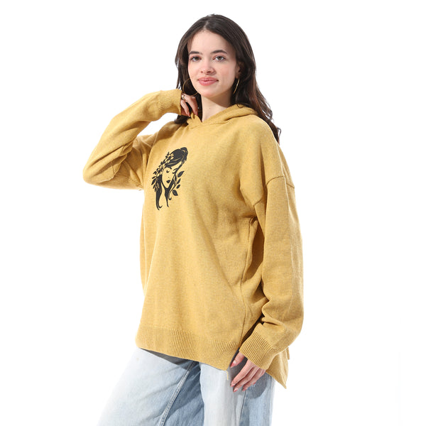 Hooded_Patterned_Slip_On_Pullover_-_Mustard