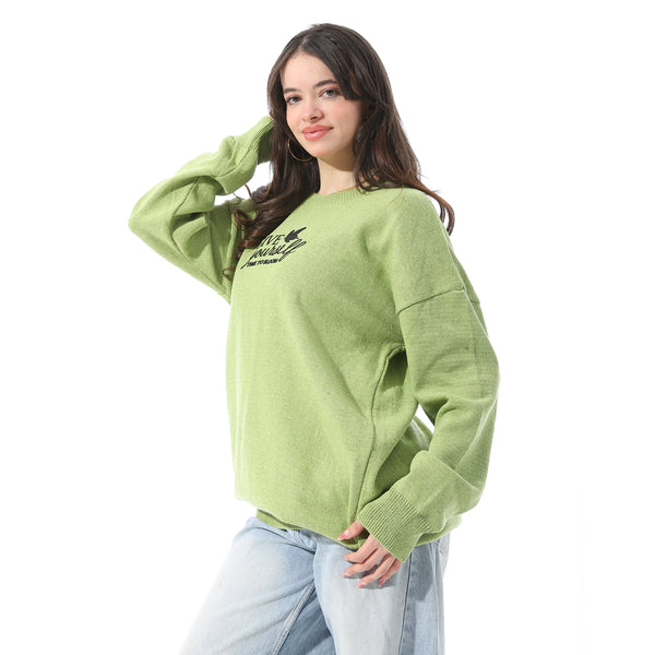 Ribbed_Neck_&_Cuffs_Relaxed_Fit_Pullover_-_Green