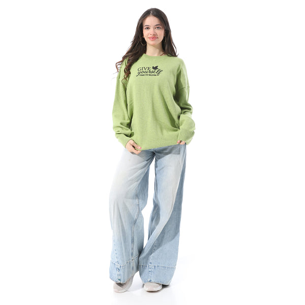 Ribbed_Neck_&_Cuffs_Relaxed_Fit_Pullover_-_Green