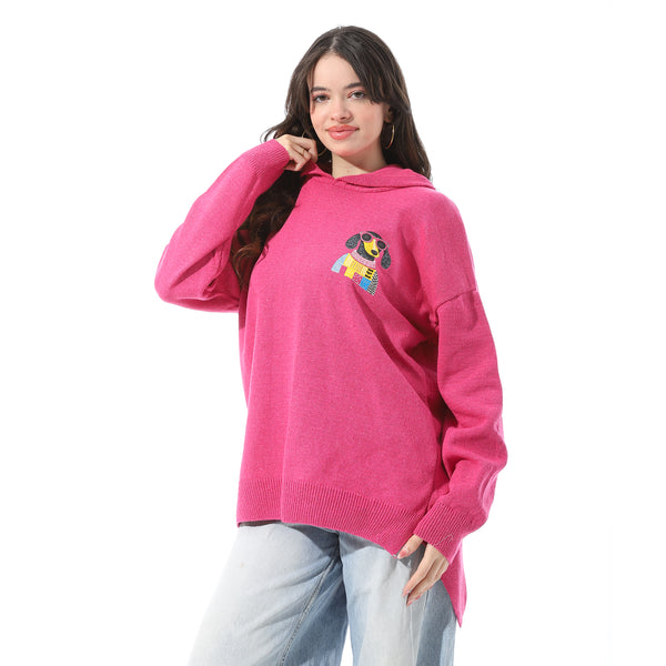 High_Low_Slip_On_Hooded_Pullover_-_Pink