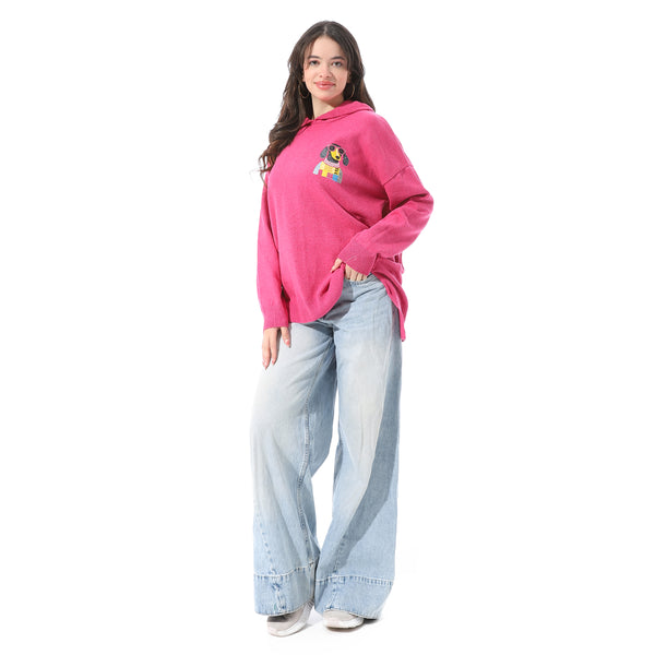 High_Low_Slip_On_Hooded_Pullover_-_Pink