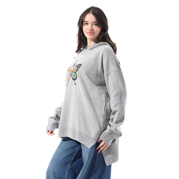 High_Low_Slip_On_Hooded_Pullover_-_Grey
