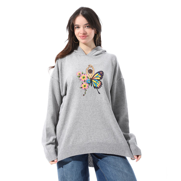 High_Low_Slip_On_Hooded_Pullover_-_Grey