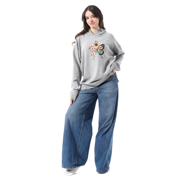 High_Low_Slip_On_Hooded_Pullover_-_Grey