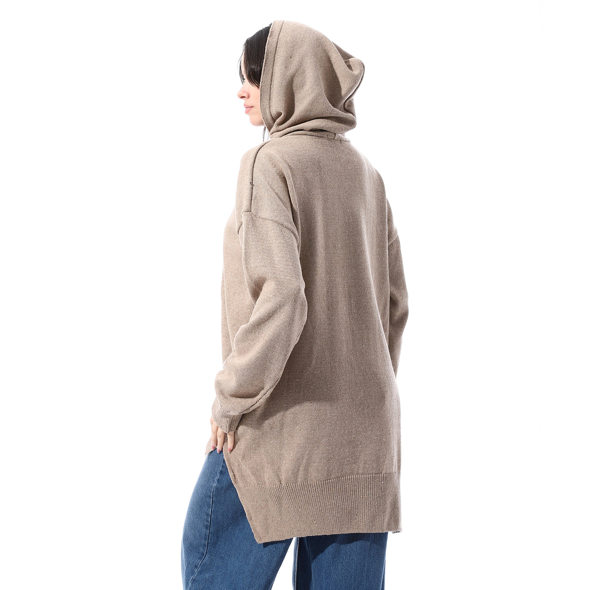High_Low_Slip_On_Hooded_Pullover_-_Beige