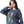 High Low Slip On Patterned Pullover - Heather Navy Blue