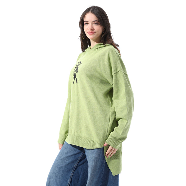 Loose_Fit_Pullover_With_Chest_Pattern_-_Green