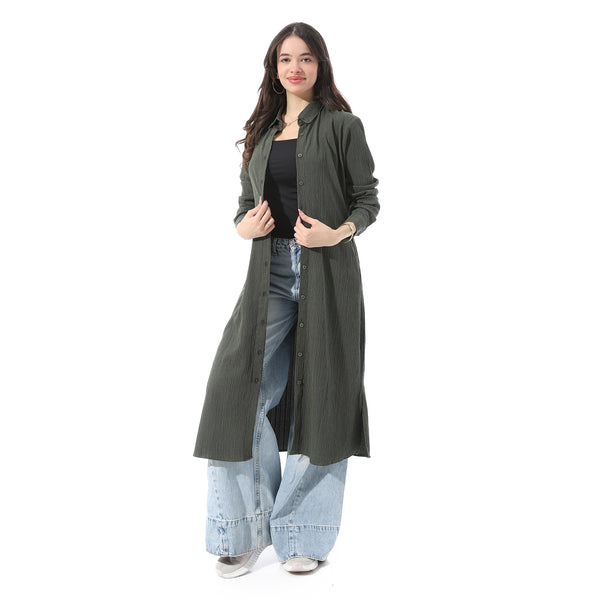 Full_Buttoned_Textured_Long_Shirt_-_Olive