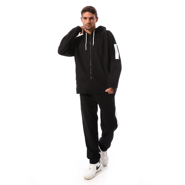Basic_Men's_Sweatshirt_&_Pants_Comfy_Set_-_Black
