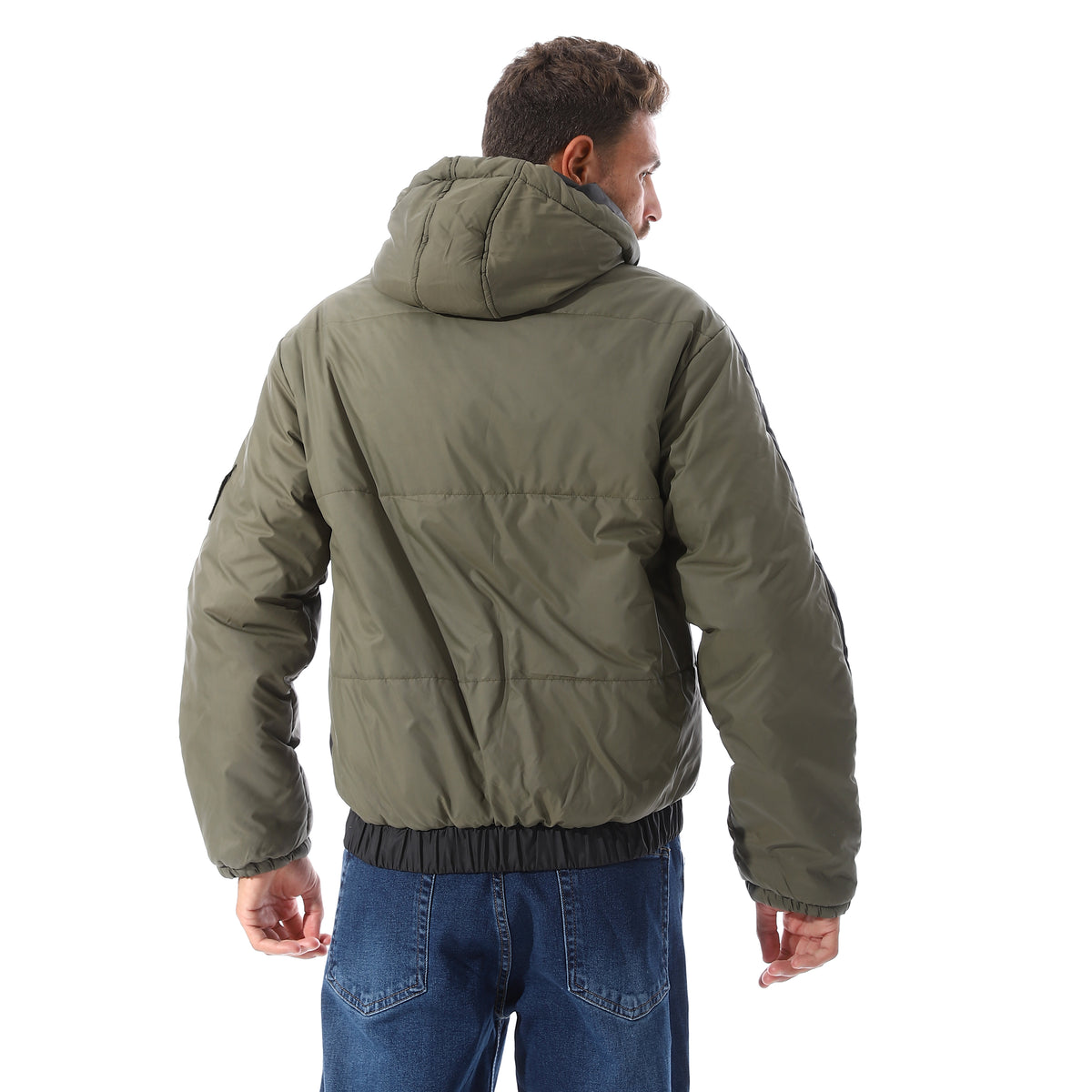 Two_Tone_Color_Block_Zipper_Jacket_-_Olive_&_Black