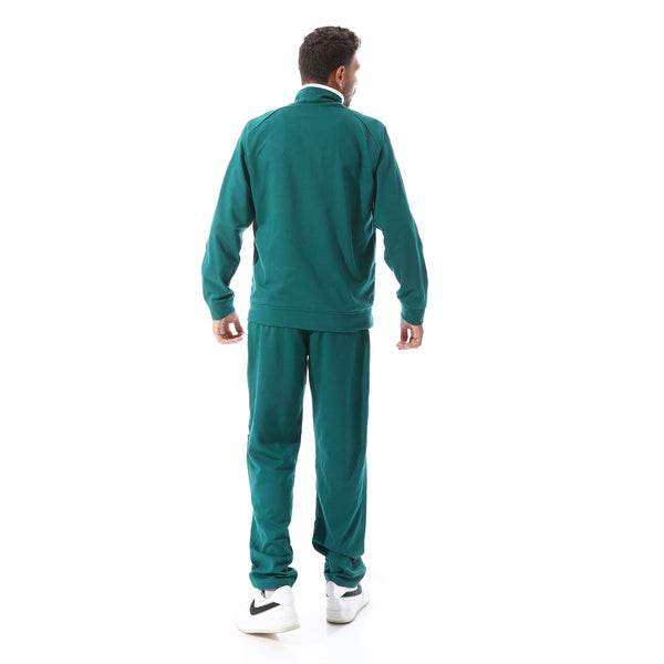 White_Chevron_Front_Accent_Tracksuit_Set_-_Turquoise
