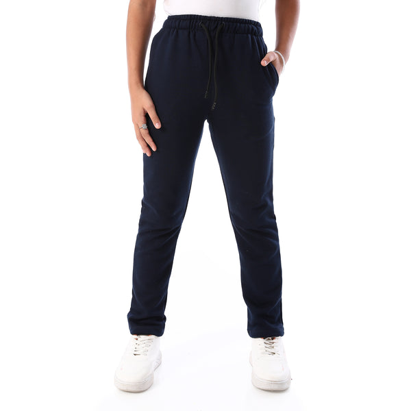 Slash_Pockets_Cotton_Girls'_Pants_-_Navy_Blue_