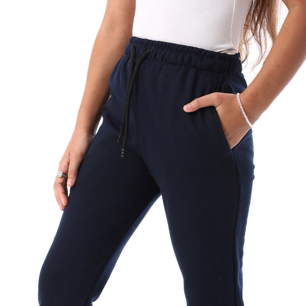 Slash_Pockets_Cotton_Girls'_Pants_-_Navy_Blue_