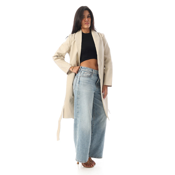 Shawl_Collar_Faux_Leather_Elegant_Coat_-_Beige