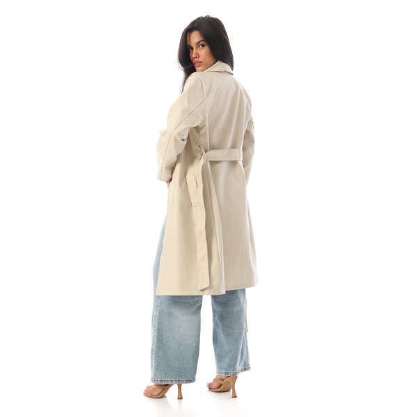Shawl_Collar_Faux_Leather_Elegant_Coat_-_Beige