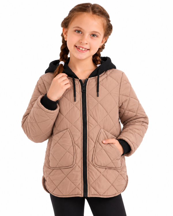 Diamond-quilted_Girls_Hooded_Jacket_-_Dark_Beige