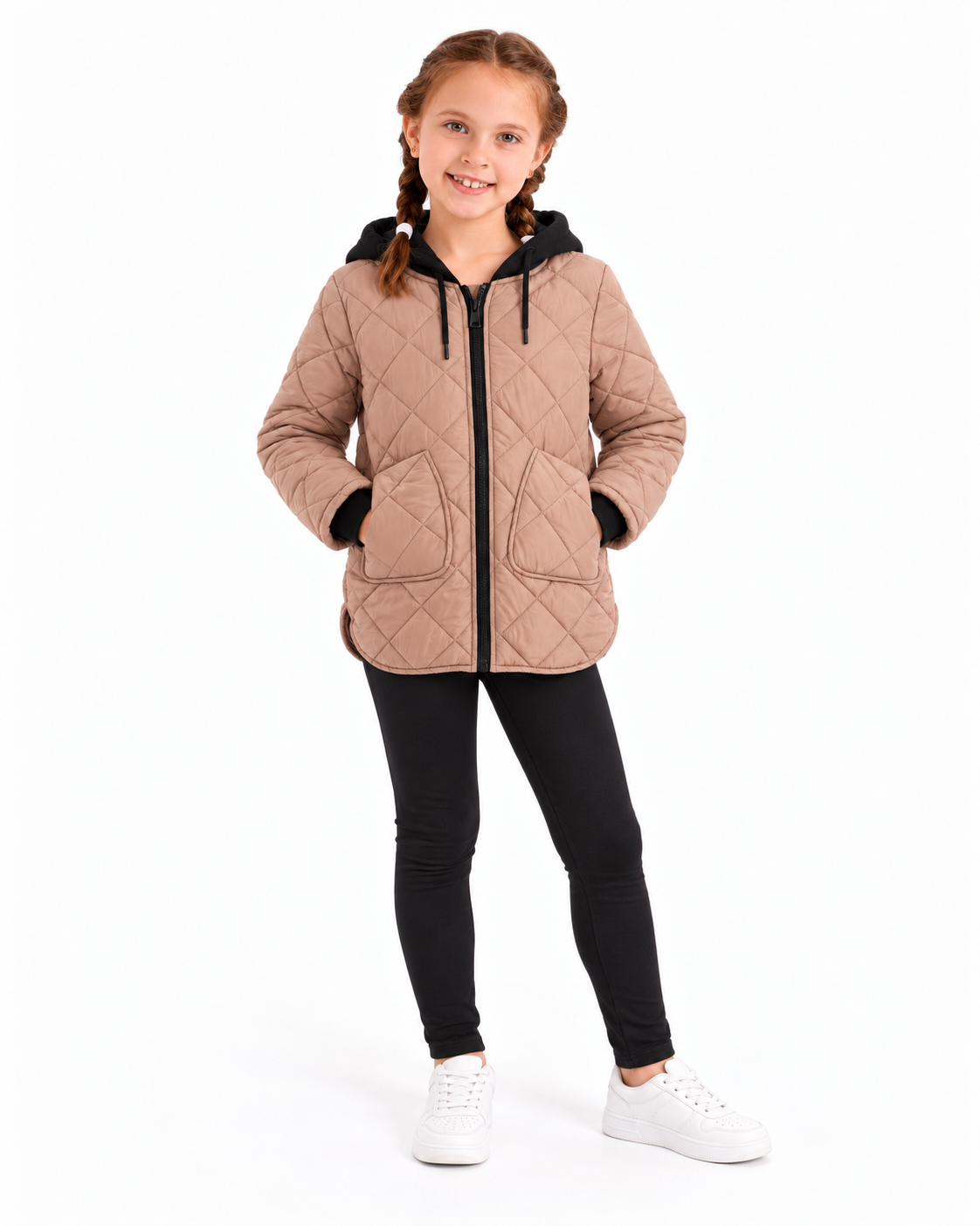 Diamond-quilted_Girls_Hooded_Jacket_-_Dark_Beige