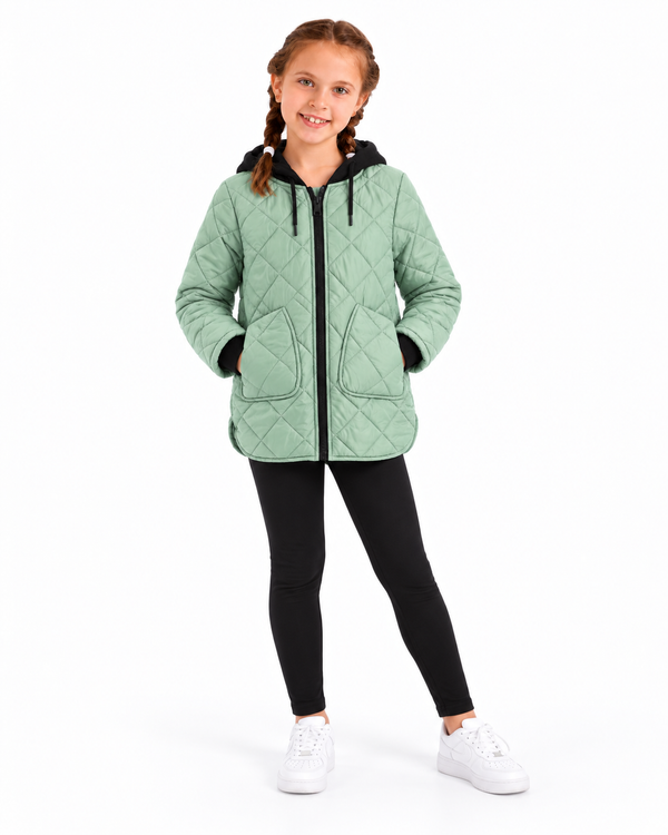 Diamond-quilted_Girls_Hooded_Jacket_-_Olive