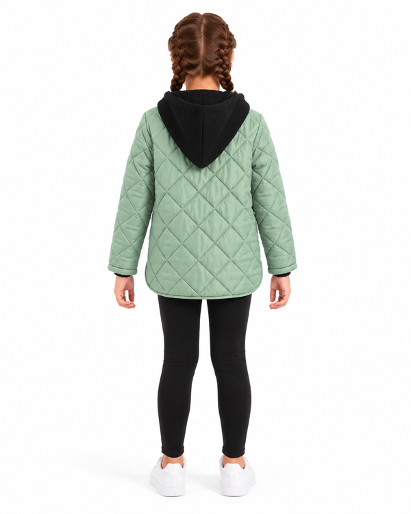 Diamond-quilted_Girls_Hooded_Jacket_-_Olive