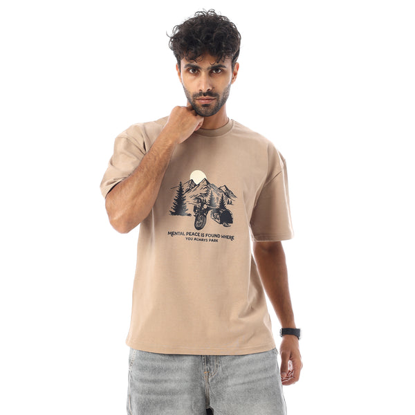 Short_Sleeves_Printed_Comfy_T-Shirt_-_Beige