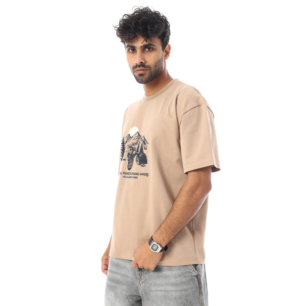 Short_Sleeves_Printed_Comfy_T-Shirt_-_Beige