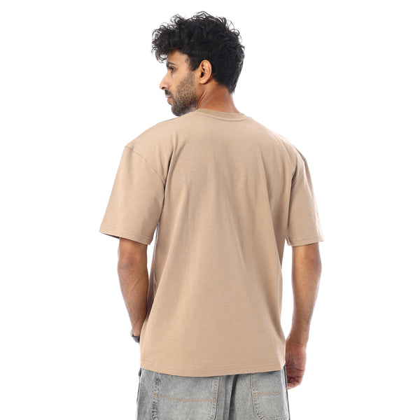 Short_Sleeves_Printed_Comfy_T-Shirt_-_Beige