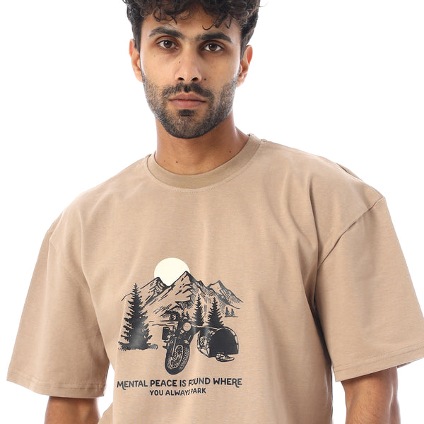 Short_Sleeves_Printed_Comfy_T-Shirt_-_Beige