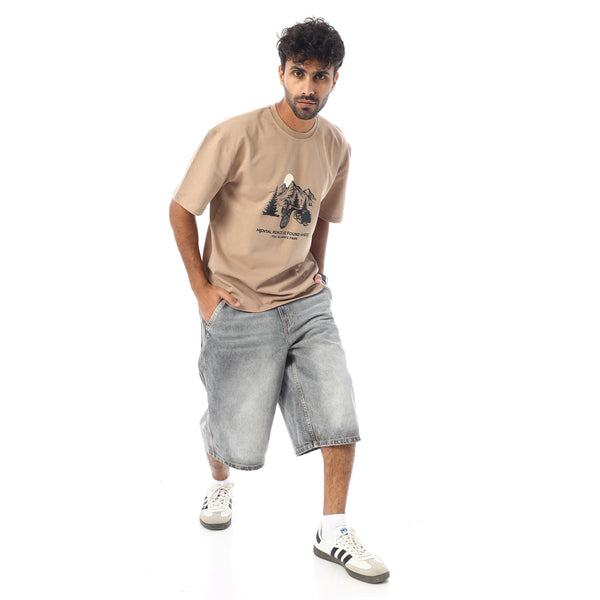 Short_Sleeves_Printed_Comfy_T-Shirt_-_Beige