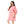 Printed Short Sleeves Oversized Sleepshirt - Light Rose