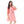 Printed Short Sleeves Oversized Sleepshirt - Light Rose