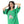 Printed Short Sleeves Oversized Sleepshirt - Green