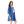 Printed Short Sleeves Oversized Sleepshirt - Blue